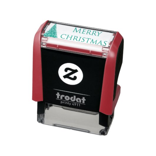 Tampon Auto-encreur Joyeux sapin de Noël en vert (Produit)