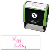 Tampon Auto-encreur Joyeux Script d'anniversaire Texte personnalisé co (En situation)