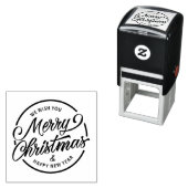 Tampon Auto-encreur Joyeux script de calgraphie de Noël (En situation)