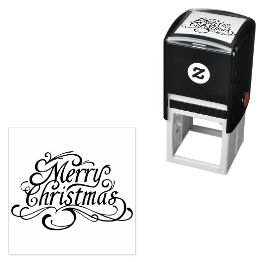 Tampon Auto-encreur Joyeux script de Noël (En situation)