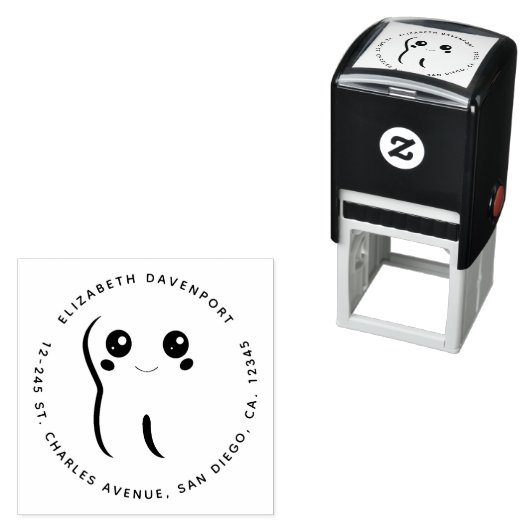 Tampon Auto-encreur Joyeux sourire Dental Tooth Cute (En situation)