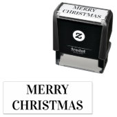 Tampon Auto-encreur Joyeux Timbre auto-encastré de Noël (En situation)
