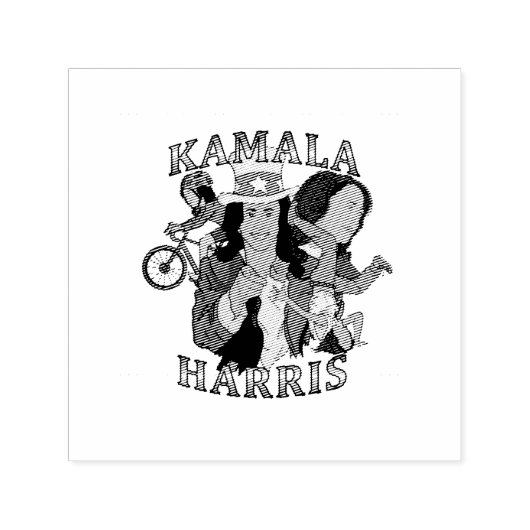 Tampon Auto-encreur Kamala Harris Bootleg Rap (Design)
