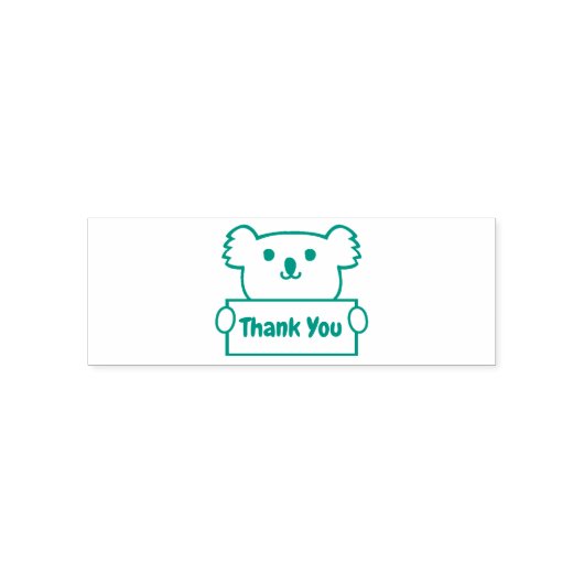 Tampon Auto-encreur Koala avec texte (Design)