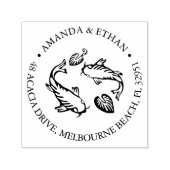 Tampon Auto-encreur Koi Pond Adresse de retour (Design)