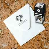 Tampon Auto-encreur La collection Rustic Heart Tree Mariage