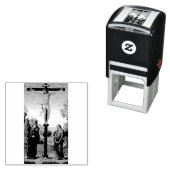 Tampon Auto-encreur La Crucifixion avec la Vierge par Pietro Perugino (En situation)