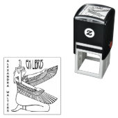 Tampon Auto-encreur La déesse égyptienne Maat - Nefertari Tomb Ex Libr (En situation)