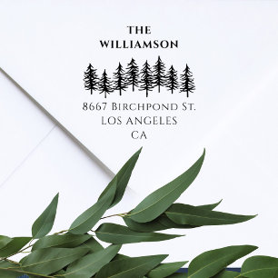 Tampon Auto-encreur La elegante dirección de retorno de la familia Win