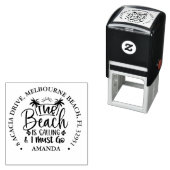 Tampon Auto-encreur La plage est (En situation)