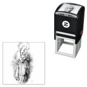 Tampon Auto-encreur La Vierge et l'enfant (En situation)