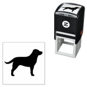 Tampon Auto-encreur Labrador Retriever Chien race Silhouette (En situation)