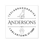Tampon Auto-encreur Labrador Retriever Outline Return Adresse (Design)