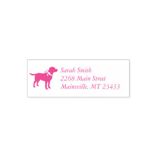 Tampon Auto-encreur Labrador Theme Chien Baby shower Pink Lab