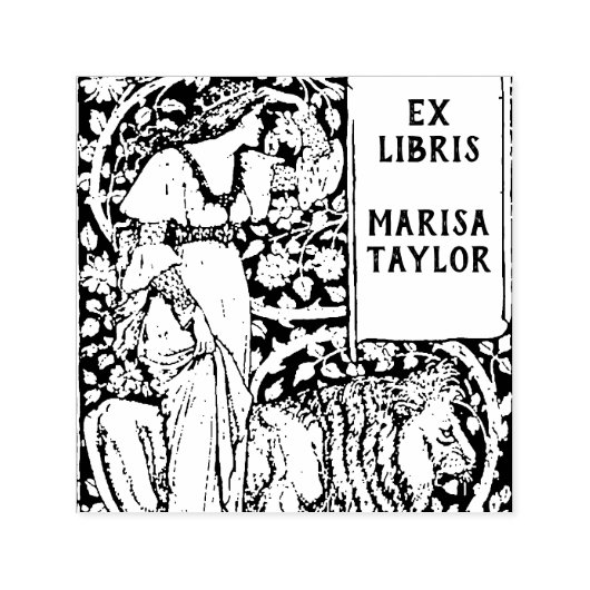 Tampon Auto-encreur Lady with Lion (Design)