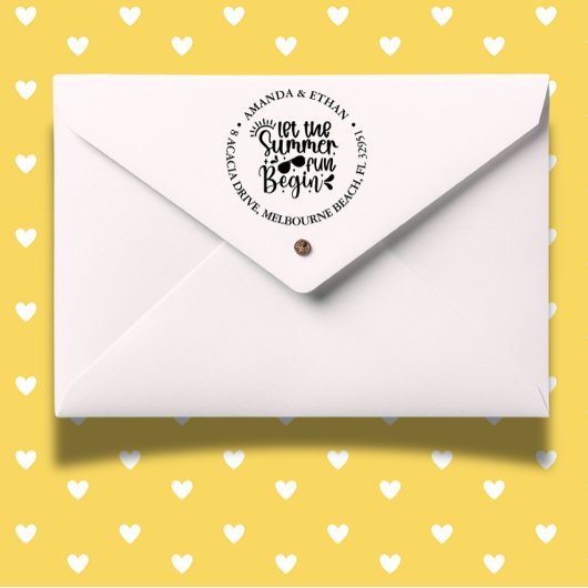 Tampon Auto-encreur Laisser commencer le plaisir d'été