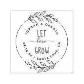 Tampon Auto-encreur Laisser l'amour grandir Rustique script et branche (Design)