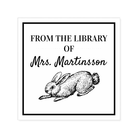 Tampon Auto-encreur Lapin de la bibliothèque de l'enseignant (Design)