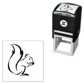 Tampon Auto-encreur Lapin mangeant de la carotte (En situation)