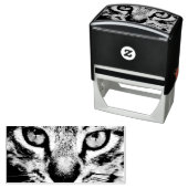 Tampon Auto-encreur L'apparence expressive d'un chat domestique (En situation)