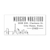 Tampon Auto-encreur Las Vegas Résident | Ligne Skyline Déco Moderne (Design)