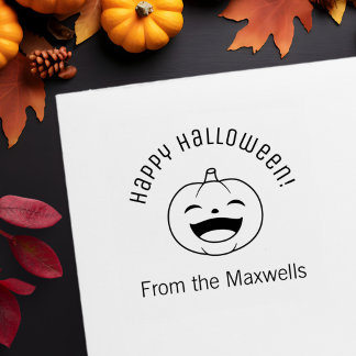 Tampon Auto-encreur Laughing Halloween Pumpkin Arch Message
