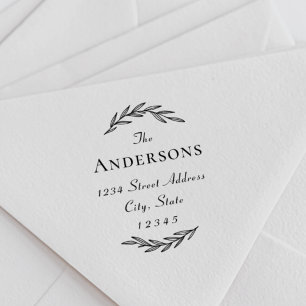 Tampon Auto-encreur Laurel Branch Nom de famille Adresse de retour