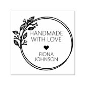 Tampon Auto-encreur Laurel Circulaire Moderne Fabriqué à la main avec (Design)