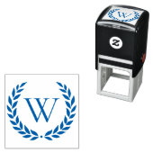 Tampon Auto-encreur Laurel Wreath Monogramme Initial (En situation)