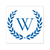 Tampon Auto-encreur Laurel Wreath Monogramme Initial (Design)