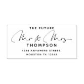 Tampon Auto-encreur L'avenir M. Mme Calligraphy Nom Adresse de retour (Design)
