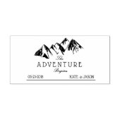 Tampon Auto-encreur L'aventure débute ⎢ Timbre Rustique Mariage en cao (Design)