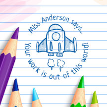 L'enseignant dit fusée personnalisée hors de ce mo