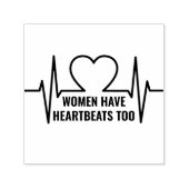 Tampon Auto-encreur Les femmes ont aussi des battements de coeur (Design)
