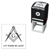 Tampon Auto-encreur Let there be light rubber stamp  (En situation)
