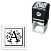 Tampon Auto-encreur Lettre A Monogramme (En situation)