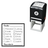 Tampon Auto-encreur Lettre circulaire Modèle 12 personnes (En situation)