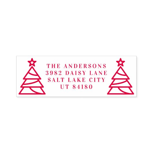 Tampon Auto-encreur LETTRE DE RETOUR DE Noël ROUGE (Design)