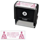 Tampon Auto-encreur LETTRE DE RETOUR DE Noël ROUGE (En situation)