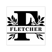 Lettre F Classic Foliage Nom de famille Monogramme
