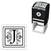 Tampon Auto-encreur Lettre J Monogramme (En situation)