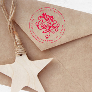 Tampon Auto-encreur Lettre Moderne Joyeux Noël