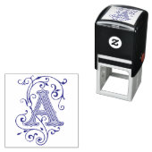 Tampon Auto-encreur LETTRE VITALE FLORE A MONogramme (En situation)