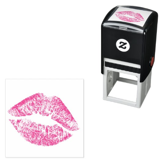 Tampon Auto-encreur lèvres xoxo (En situation)