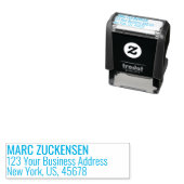 Tampon Auto-encreur LIGHT BLEU ENK Adresse de retour (En situation)