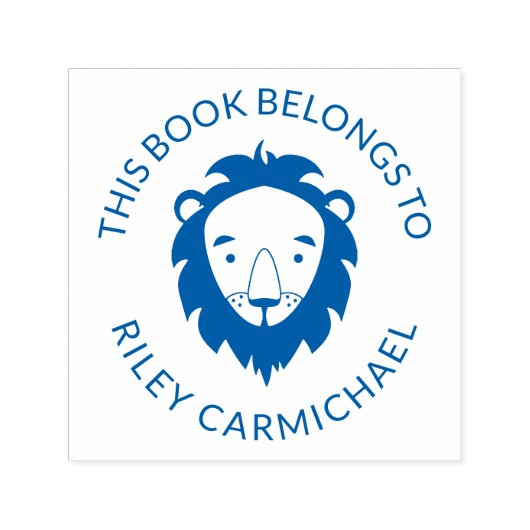 Tampon Auto-encreur Lion Ce Livre Appartient À - Nom (Design)