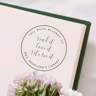 Tampon Auto-encreur Lire l'amour il le retourner   Ce Livre Appartient