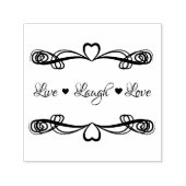 Tampon Auto-encreur Live Laugh Love Hearts (Design)