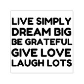 Tampon Auto-encreur Live Simplement Dream Big Be Grateful (Design)