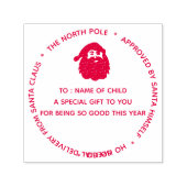 Tampon Auto-encreur Livraison Père Noël de Noël Pôle Nord | ronde (Design)